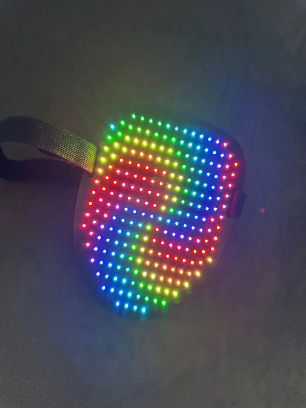 LED Light Up Face Mask with Gesture Sensing Halloween Party Rechargeable NEW